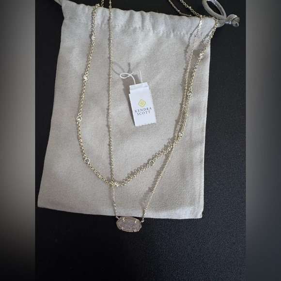 Sold Kendra Scott Multi Strand Necklace Gild Tone Adjustable Length - Picture 7 of 10